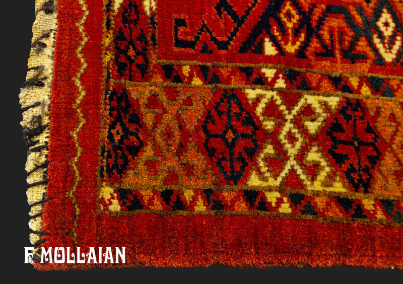 Antique Turkmen Torba Rug n°:58442170